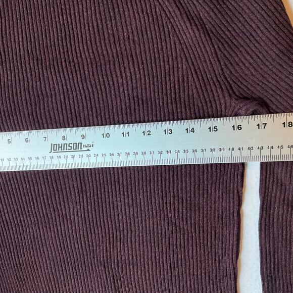 I.N.C Women Long Sleeve V-neck Knit Sweater size M, Deep Wine Purple - Picture 2 of 6